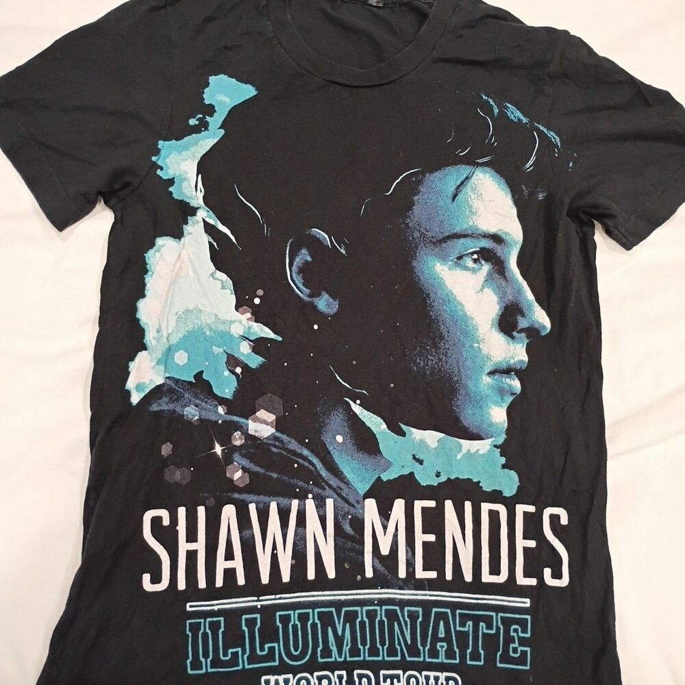Shawn Mendes Illuminate World Tour T-Shirt Mens XL Black Official Concert Merch